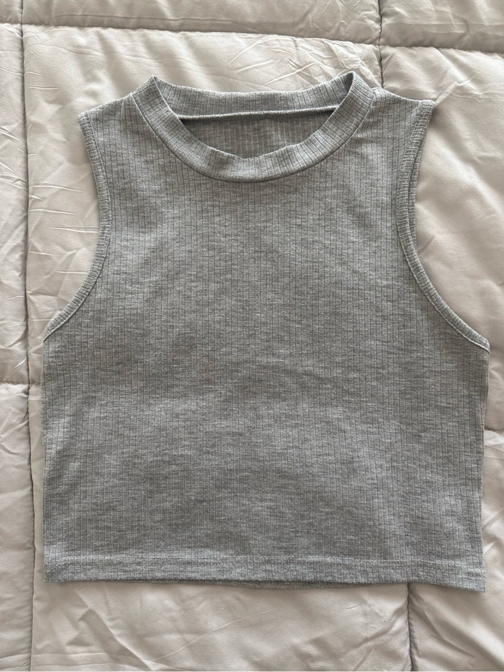 Ribbed Sleeveless Crop Tank